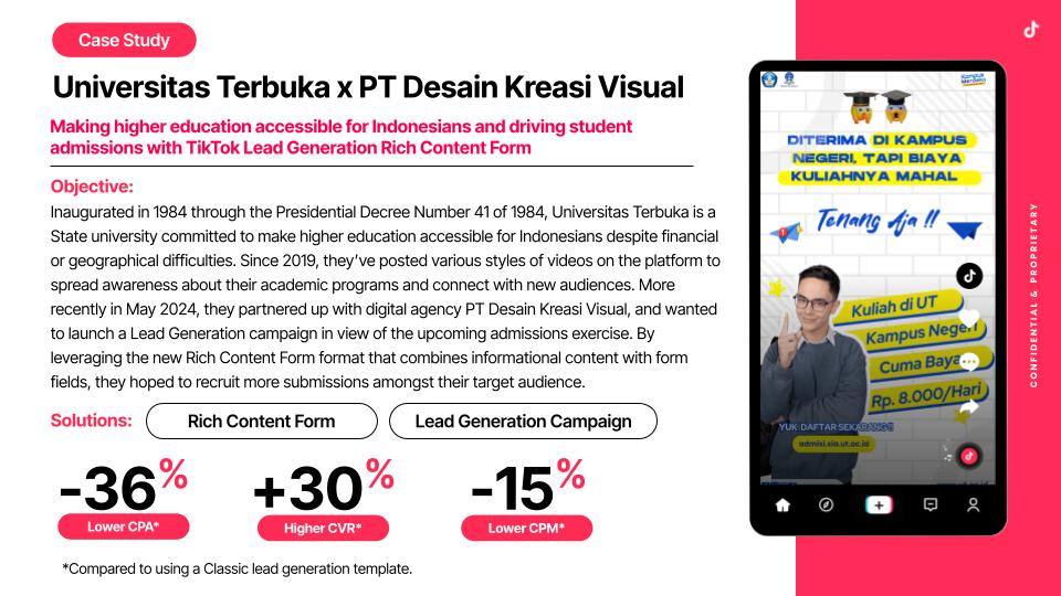 Case Study TikTok — Universitas Terbuka x PT Desain Kreasi Visual